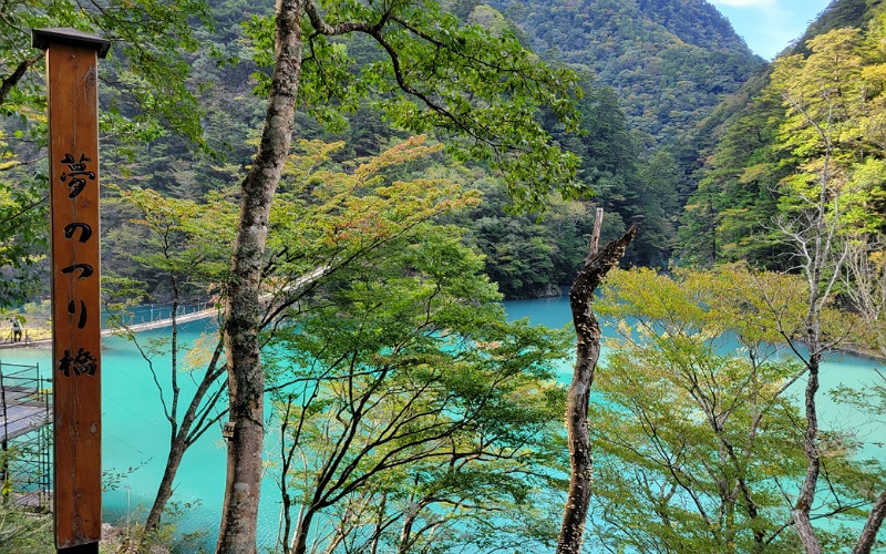 静岡県寸又峡の夢の吊り橋